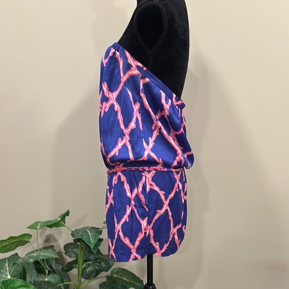 Lilly Pulitzer Ritz Deep Dive Nautical Santorini Strapless Romper with Tie Belt - Picture 3 of 8